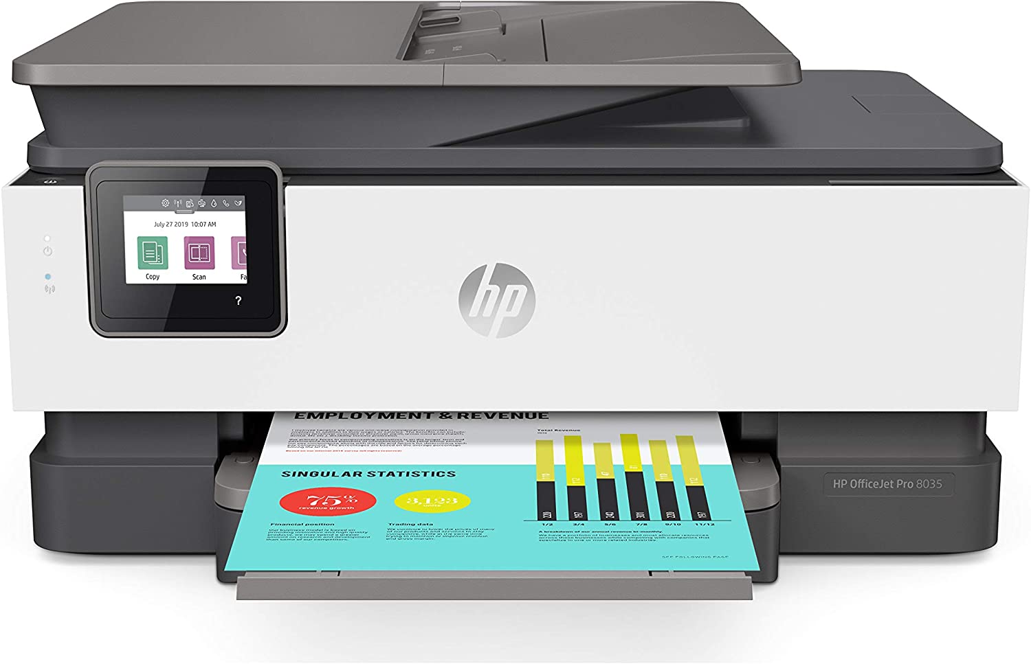 HP OfficeJet Pro 8035 All-in-One Wireless Printer - Includes 8 Months of Ink Delivered to Your Door, Smart Home Office Productivity - Basalt (5LJ23A) HP OfficeJet Pro 8035 All-in-One Wireless Printer - Includes 8 Months of Ink Delivered to Your Door, Smart Home Office Productivity - Basalt (5LJ23A)